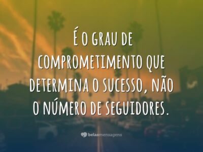 O grau de comprometimento